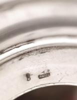 New York, Empire State Buildinget ábrázoló ezüstözött alpakka  teáspohár tartó /  New York silver te...