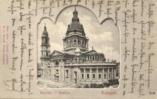 Budapest V. Bazilika, kiadja Divald Károly, Art Nouveau (kis szakadás / small tear)