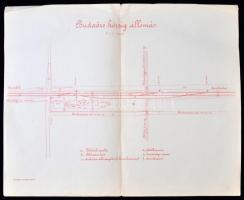 Budaörs község állomás Helyszínrajza, 1:1000, 34x42cm