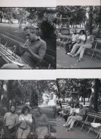 cca 1965 Latinovits Zoltán (1931-1976) Kossuth-díjas színész Szegeden, Kotnyek Antal (1921-1990) fotóriporter hagyatékában levő, 5 db korabeli negatívról készült modern nagyítás 13x18 cm-es fotópapírra