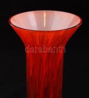 Muranói irizáló fújt váza, több rétegű, jelzés nélkül, hibátlan / Murano irisating vase, multi-layer...