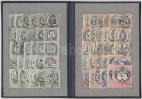 1870-1880 60 klf okirat illetékbélyeg kis berakóban