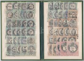 1870-1880 60 klf okirat illetékbélyeg kis berakóban