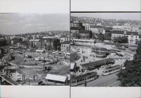 cca 1971 Budapest, a Moszkva téri gombák utolsó szezonja, 5 db korabeli negatívról készült modern na...