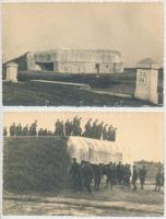 1914 Krassó beton bunker, 2db fotólap, 9x14cm