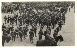 1938 Ipolyság, Sahy;  A Felvidék felszabadulásának első örömünnepe / entry of the Hungarian troops, 'Az első visszatért magyar város' So. Stpl