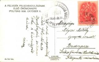 1938 Ipolyság, Sahy;  A Felvidék felszabadulásának első örömünnepe / entry of the Hungarian troops, ...