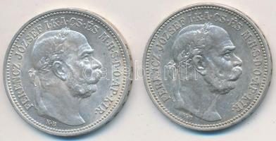 1912KB-1914KB 1K Ag "Ferenc József" (2x) T:2