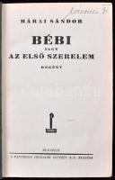 Márai Sándor Bébi vagy az első szerelem
Regény Bp. (1928.) Pantheon. 250 p. Igényes bordázott félbő...