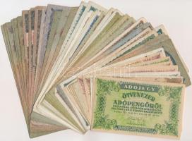 50db-os vegyes magyar pengő és adópengő bankjegy tétel T:vegyes