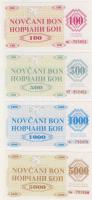 Bosznia és Hercegovina/Iszlám Köztársaság 1992. "Novcani Bon-Tuzla"  fny-sal 500D, 1000D, 5000D,10000D teljes sor T:I RR!!