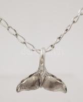 Ezüst nyaklánc medállal, Ag., nettó: 7,7gr.,  jelzett, 60cm/ Silver necklace with pendant, Ag, net. ...