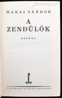 Márai Sándor: Idegen emberek I-II. Bp., 1930, Pantheon. Első kiadás!  Bibliofil bordázott félbőr köt...