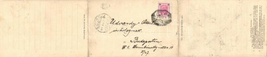 Vienna, Wien; Panorama mit Maximilianplatz / 3 tile panoramacard