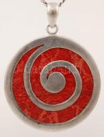 Ezüst nyaklánc medállal, Ag., bruttó: 15,3gr.,  jelzett, 50cm/ Silver necklace with pendant, Ag, gro...