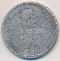 1881KB 1Ft Ag "Ferenc József / Középcímer" T:3 patina
Adamo M15