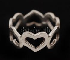 Ezüst nyaklánc és gyűrű, Ag., nettó: 8,5gr.,  jelzett, 42cm, méret:53/ Silver necklace and ring, Ag,...