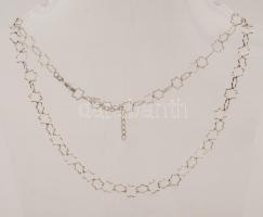 Ezüst nyaklánc és gyűrű, Ag., nettó: 8,5gr.,  jelzett, 42cm, méret:53/ Silver necklace and ring, Ag,...