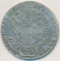 1830C 20Kr Ag "I. Ferenc" T:3,2 kis ph.