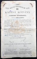 Budapest 1906. Pesti Magyar Kereskedelmi Bank 4%-os Községi Kötvénye 10.000K-ról szárazpecséttel T:III