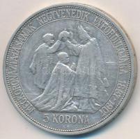 1907KB 5K Ag "Ferenc József koronázásának 40. évfordulója" T:2-,3 apró ph.
Hungary 1907KB...