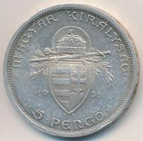 1938. 5P Ag "Szent István" T:2
Adamo P8.1