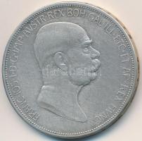 Ausztria 1908. 5K Ag "Jubileum" T:3 
Austria 1908. 5 Corona Ag "Jubilee" C:F