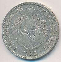 1938. 2P Ag "Madonna" T:2- apró ph.  Adamo P7