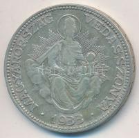 1933. 2P Ag "Madonna" T:2-,3 Adamo P7