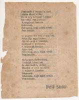 1848 Nemzeti dal. t. Széleken rongálódott, körbevágott, foltos. 17x23 cm KÉSÖBBI MÁSOLAT