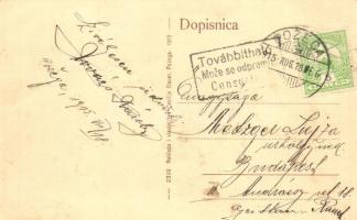 Pozsega, Pozega; Trenkova ulica, Novogradiska stediona. Naklada Cecilje Bauer / street with savings ...