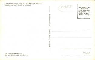 Krasznahorkaváralja, vár, cseh erőd, Fenyves Andor kiadása / castle, Czech fortress