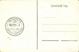 1921 Budapest, Az Orsz. Vasas Szövetség Országos Vas és Gépipari Kiállítása, reklám; Bruchsteiner és...