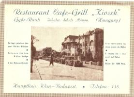 Győr, Restaurant Café-Grill Kioszk reklám