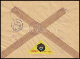 1961 BNV levélzáró használatlan + Romániába küldött levélen