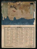1846 Nagyon korai kártyanaptár, Kartonra kasírozva. Hiányzó képpel / 1846 Early card calendar. 11x14...