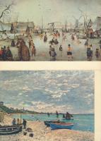 42 db MODERN, megíratlan motívum képeslap, művészlapok, ismert festmények képeslapon / 42 modern, un...