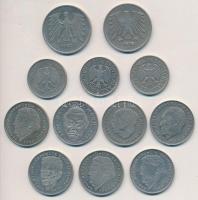 NSZK 1960-1994. 1M (3xklf) + 2M (7x) + 5M (2xklf) T:2,2-
FRG 1960-1994. 1 Mark (3xdiff) + 2 Mark (7...