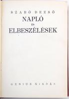 Szabó Dezső: Napló és elbeszélések. Budapest, 1918, Genius. Kiadói egészvászon kötésben