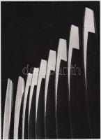 1972 Görbe Ferenc: Ritmus, feliratozott vintage fotóművészeti alkotás, 24x18 cm