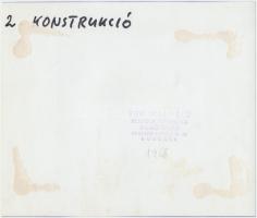 cca 1968 Veres Mihály: Konstrukció, feliratozott, pecséttel jelzett vintage fotóművészeti alkotás, 1...