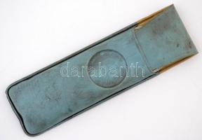 Gördülő távolságmérő, német nyelvű leírással, kissé megviselt tokkal