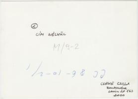 cca 1980 Cseke Csilla: Cím nélkül, feliratozott vintage fotóművészeti alkotás, 12x17 cm