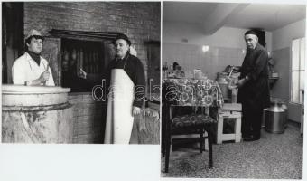 cca 1980 Frankl Aljona: Képek a VII. kerületből, 4 db pecséttel jelzett, feliratozott vintage fotóművészeti alkotás, 12x14 cm és 12x16,5 cm közötti méretekben