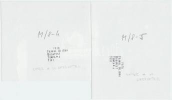 cca 1980 Frankl Aljona: Képek a VII. kerületből, 4 db pecséttel jelzett, feliratozott vintage fotómű...