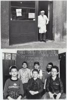 cca 1980 Frankl Aljona: Képek a VII. kerületből, 4 db pecséttel jelzett, feliratozott vintage fotómű...