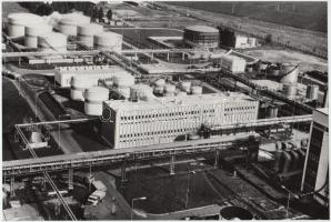 cca 1985 Martfű, Napraforgó olaj gyár, 16x24 cm