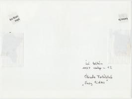 cca 1990 Író Zoltán: Easy Riders, feliratozott vintage fotóművészeti alkotás, 18x24 cm