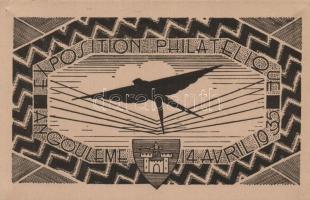 Exposition Philatelique Angouleme 14 Avril 1935 / Philatelic exhibition, swallow, So. Stpl