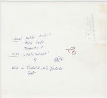 cca 1965 Koller Antal: Felülnézet, feliratozott vintage fotóművészeti alkotás, 18x20 cm